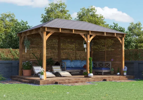 Leviathan Slatted Wall Gazebo