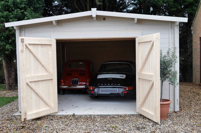 Wooden Garages Log Cabin Outdoor Building