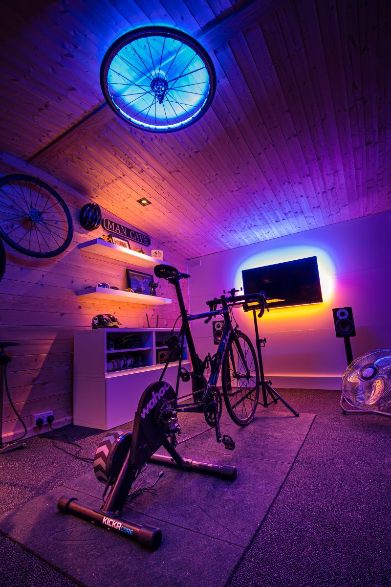 Not just movies? Mark Boundy Man Cave Cinema Room also doubles as a gym