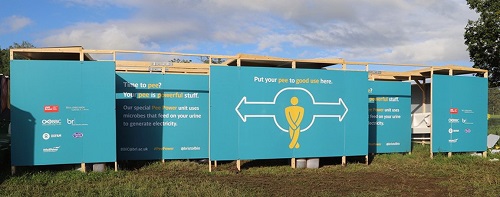Dunster House Humanitarian Services Pee Power Project at Glastonbury Festival