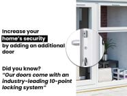industry leading 1- point locking system on all porches