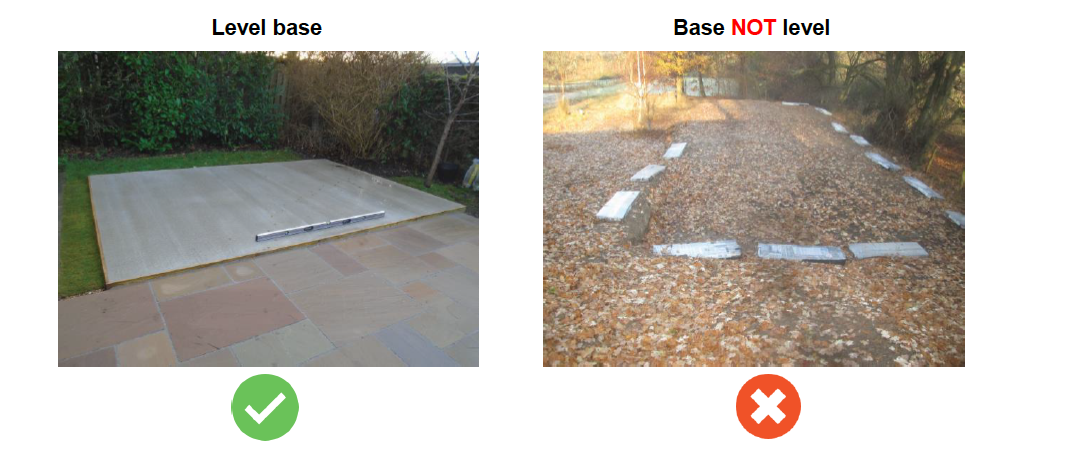When Laying a Base for a Wooden Gazebo it Needs to be Flat, Level and Square - Concrete Base