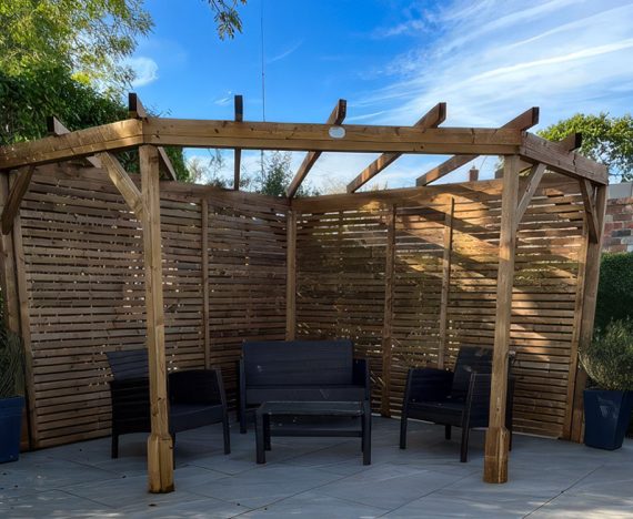 Utopia-slatted-wall-diamond-corner-pergola-3m-x-3m
