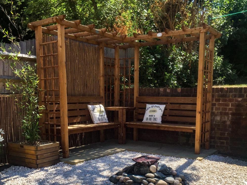 Gerlinde Corner Arbour Bench in customer Garden