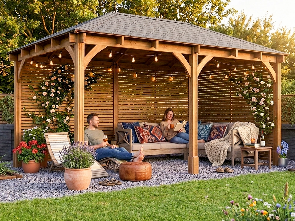 5 x 3 gazebo slatted