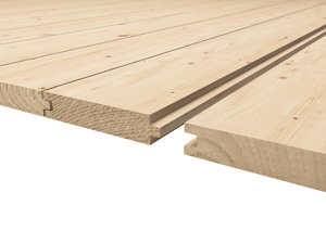 Garden Building Roof and Floor Options - 19mm Tongue and Groove Log Cabin Roof and Floor