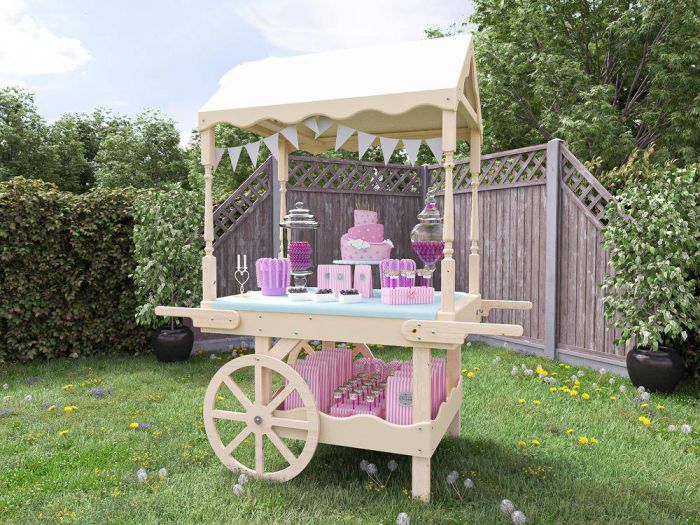 Dunster House Portobello Static Candy Cart Sweet Stall Display Stand