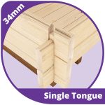 34mm Tongue & Groove Wall Log
