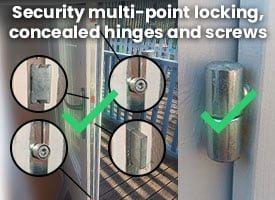 Multipoint locks and concealed hinges and screws