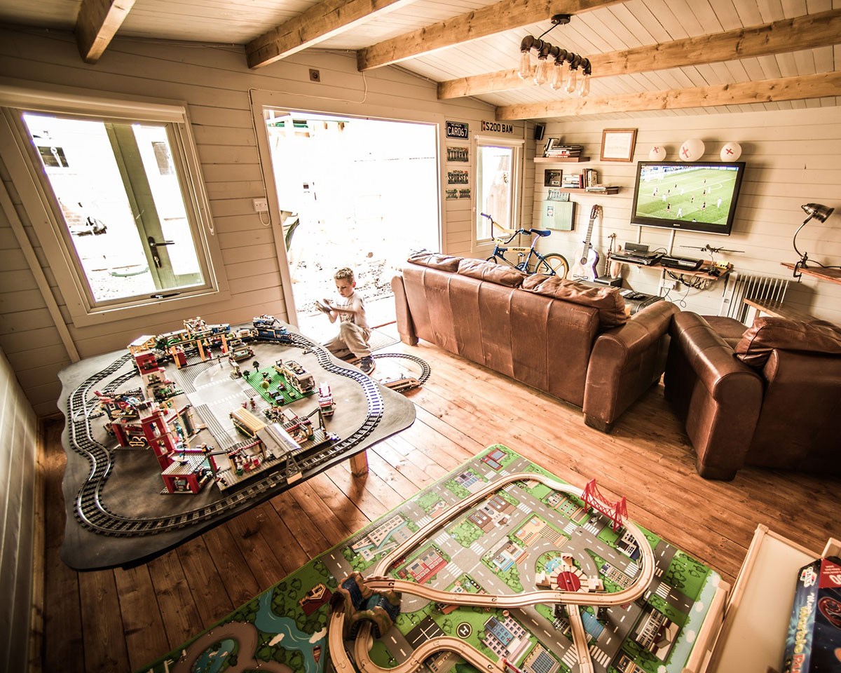 Transform a Log Cabin into the Perfect Playroom