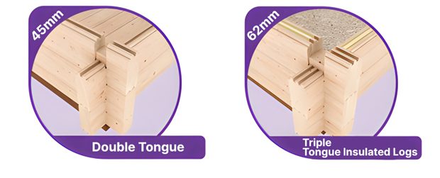 Log Cabin Wall Thickness Options