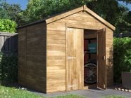 overlord apex roof garden shed 2.4 x 1.8 open