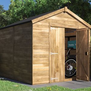 overlord apex garden shed 2.4 x 2.4 open