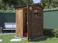 overlord modular shed reverse apex roof 1.2 x 1.2 open door