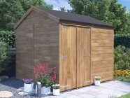 overlord reverse apex garden shed 2.4 x 2.4 closed