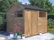 overlord reverse apex garden shed 2.4 x 2.4 closed with window