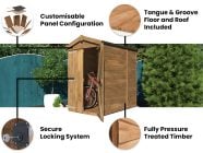 Overlord Pressure Treated Shed 1.2m x 1.8m