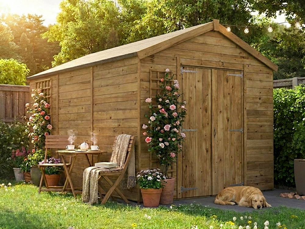 big shed with windows