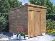 overlord garden shed with pent roof 1.8 x 2.4 closed