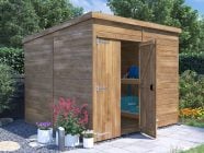 overlord garden shed with pent roof 2.4 x 2.4 open