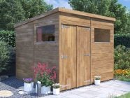 overlord garden shed with pent roof 2.4 x 2.4 window