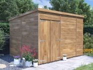 overlord garden shed with apex roof 3.0 x 2.4 closed