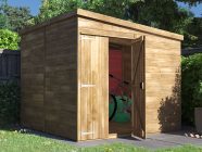 overlord reverse pent garden shed 2.4 x 2.4