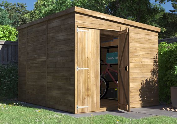 Overlord Modular Reverse Pent Shed With Window
