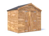 overlord apex roof garden shed 2.4 x 1.8 white background