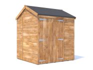 Overlord reverse apex garden shed 1.8 x 1.8 white background