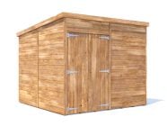overlord garden shed with pent roof 2.4 x 2.4 white background