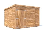 overlord garden shed with apex roof 3.0 x 2.4 white background