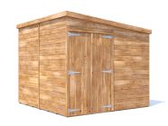 overlord reverse pent roof shed 2.4 x 2.4 white background
