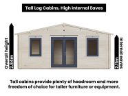 insulated log cabin upvc vanguard tall cabin