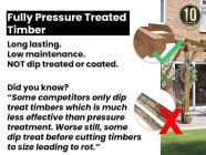 fully pressure treated timber pergola