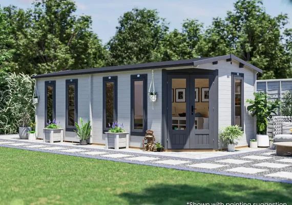 DaftBadger Corner Log Cabin Extension
