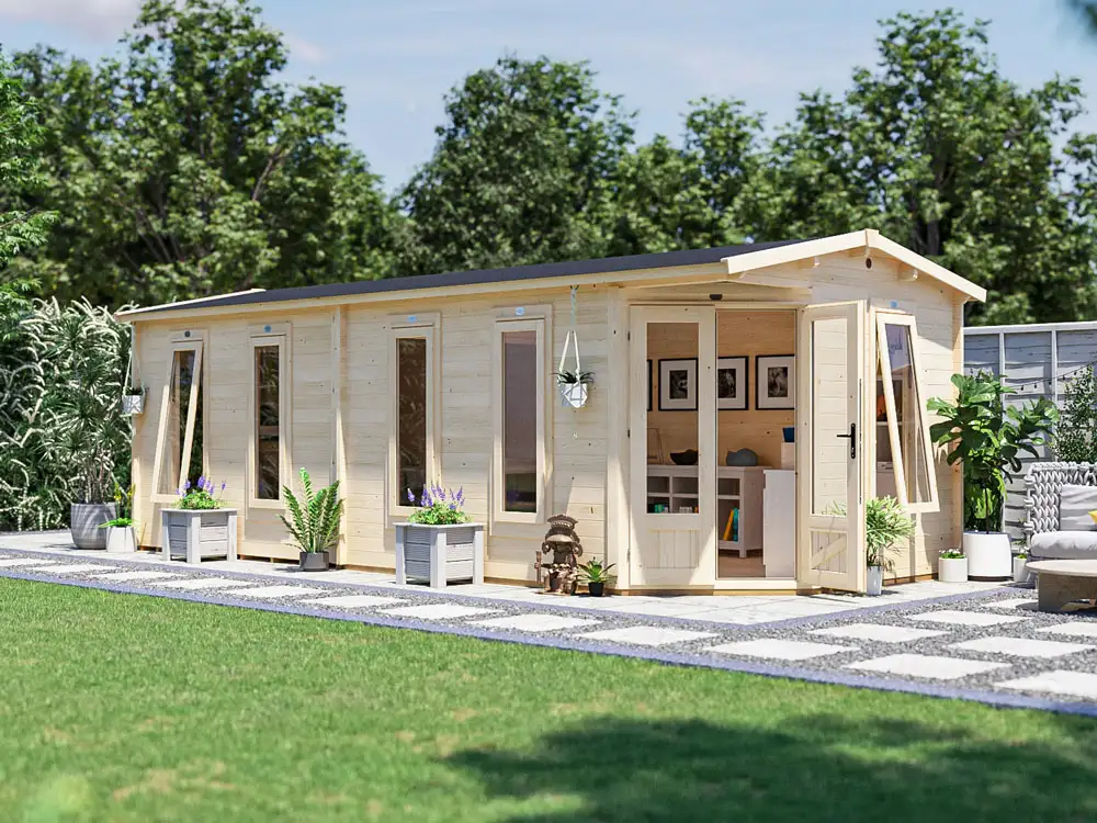 DaftBadger Corner Log Cabin Extension | BuyGardenPods product image 2