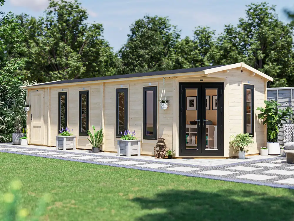 DaftBadger SideStore Log Cabin with Extension | BuyGardenPods product image 3