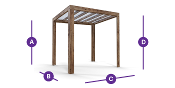 Terracube pergola with clear roof