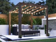 terracube wooden pergola 2.5 x 2.5 night