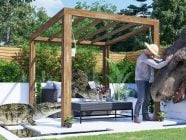 terracube wooden pergola 2.5 x 2.5 wacky