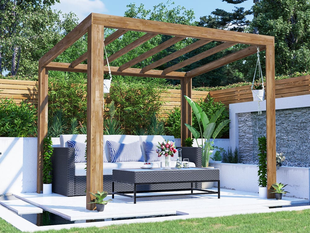 terracube garden pergola 3.0 x 2.5 wacky