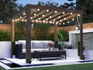 terracube garden pergola 3.0 x 2.5 night