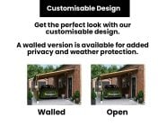 Utopia Lean To Carport Customisable image walled and open