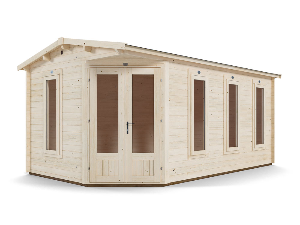 Daftbadger Corner Log Cabin 3m X 5m 