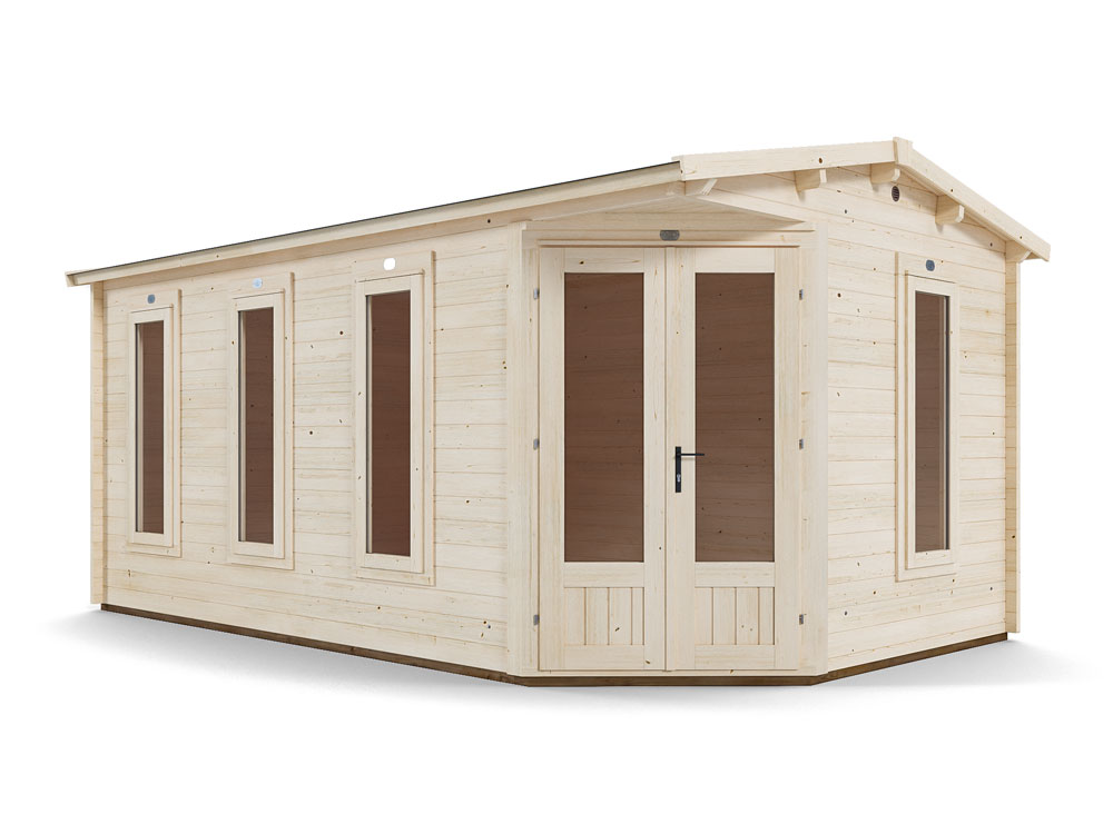 DaftBadger Corner Log Cabin 5m x 3m | Dunster House