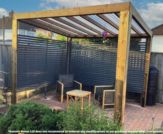 TerraCube Pergola With Roof W2.5m x D2.5m