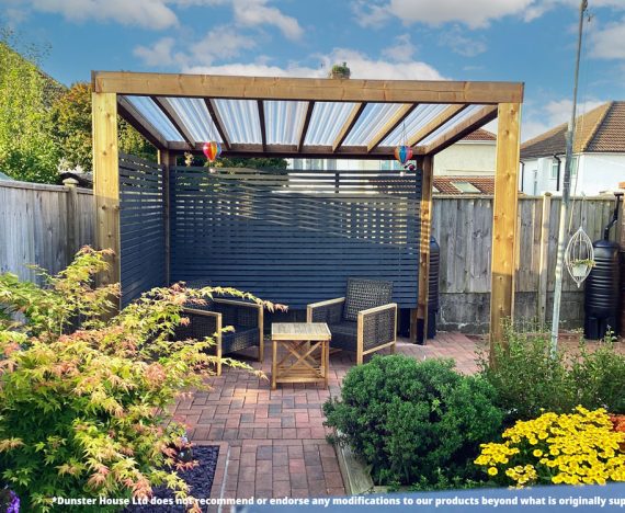 TerraCube Pergola With Roof W2.5m x D2.5m