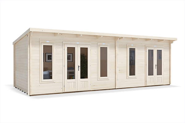His&Hers Multi-Room Log Cabin 7.5m x 3m