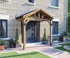 Wooden porch canopy